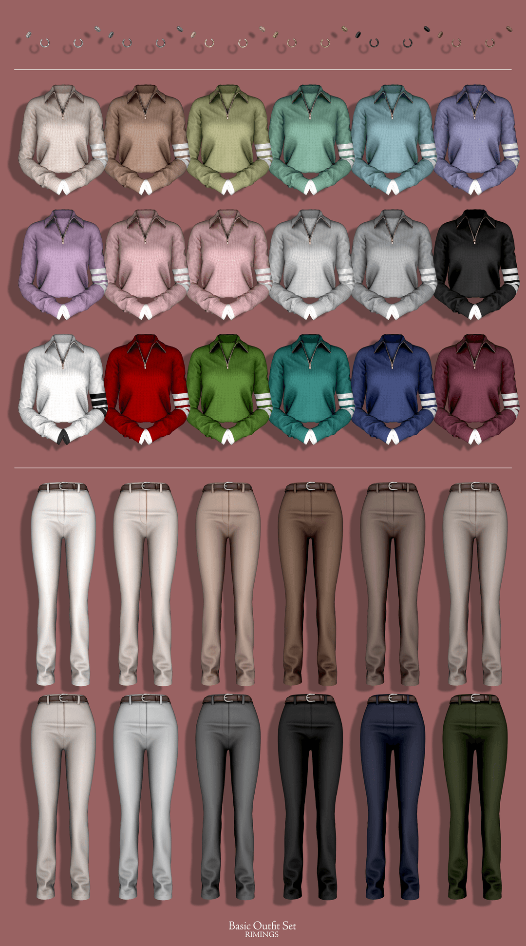 Галерея мода Сет одежды Basic Outfit Set #1